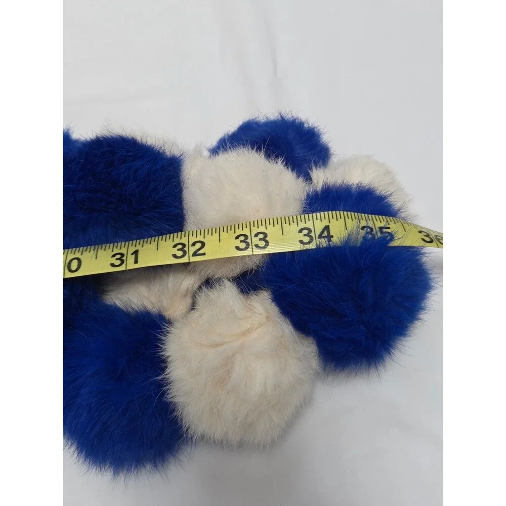Cejon Rabbit Fur Pom Pom Infinity Scarf - Picture 7 of 7